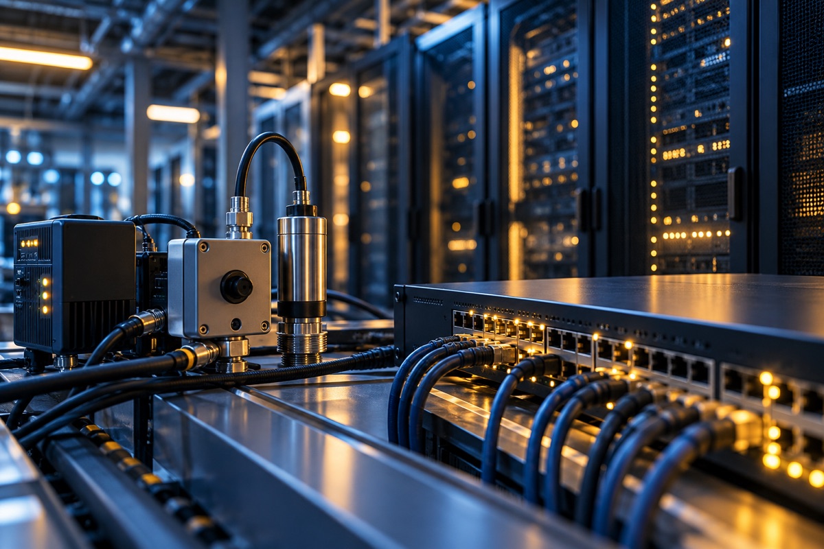 IoT sensors and network equipment in a server environment